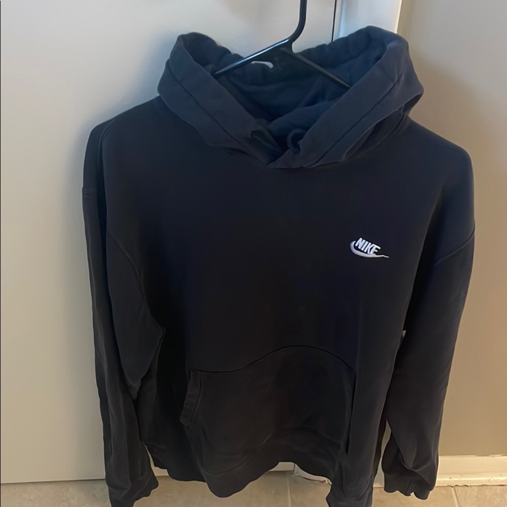 Nike Black Pullover Hoodie with Swoosh Logo